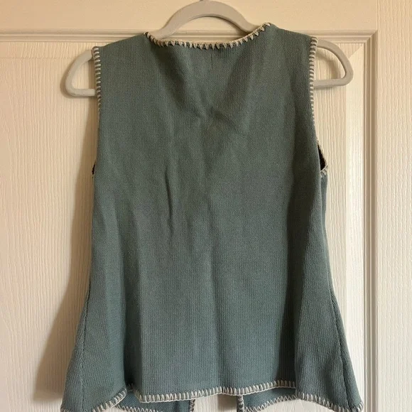 Rhythm Teal Blue Tie Front Tank - Picture 4 of 5